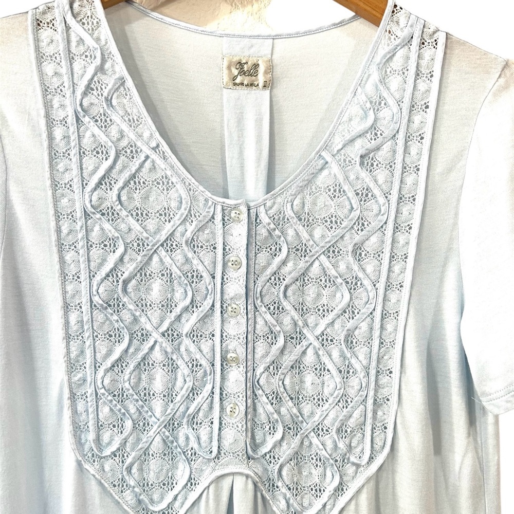 La Perla Joelle nightgown sleepwear S II blue made in Italy gown cotton modal - Picture 4 of 10